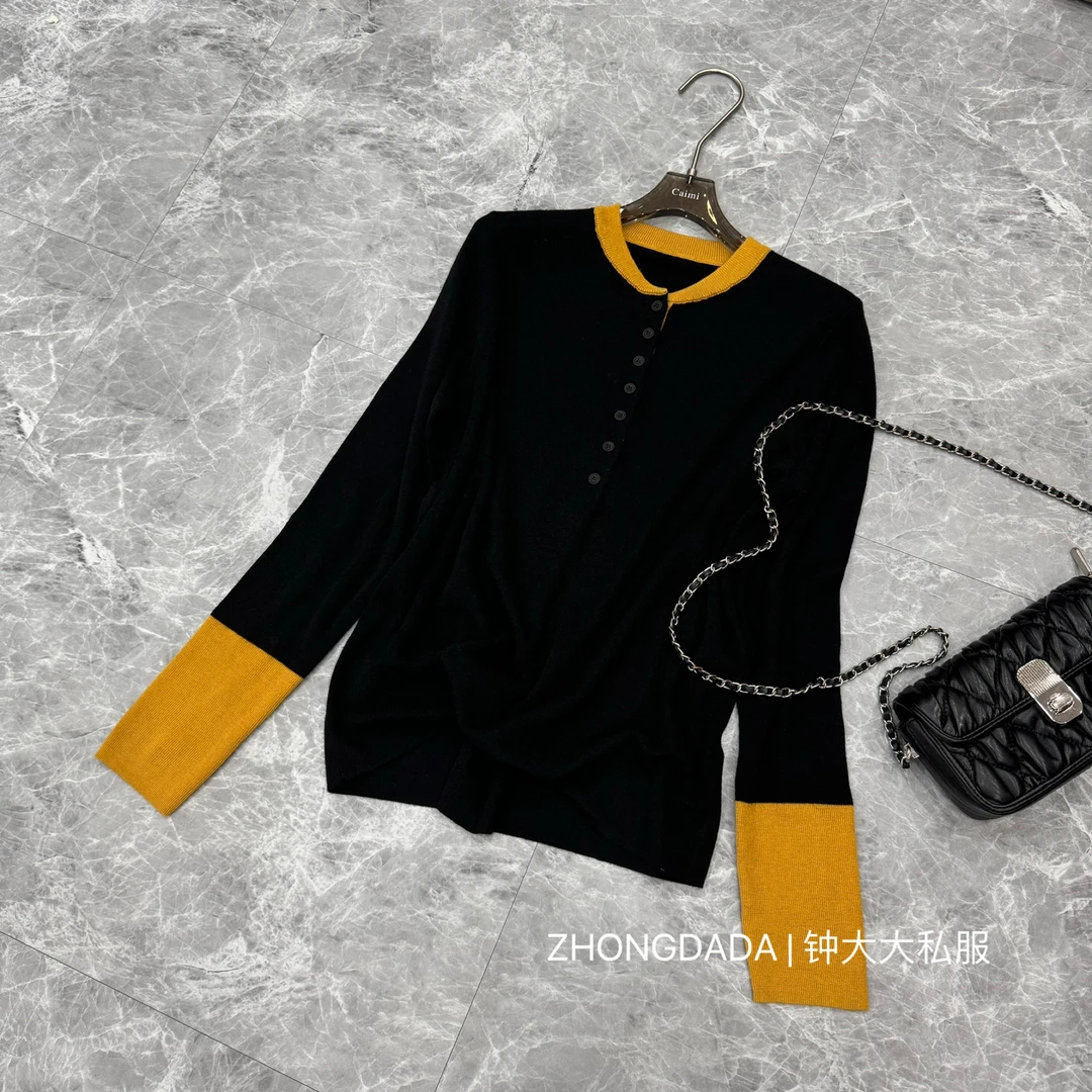 ZHONG大大【】设计感圆领针织衫秋冬显瘦时尚百搭上衣11627