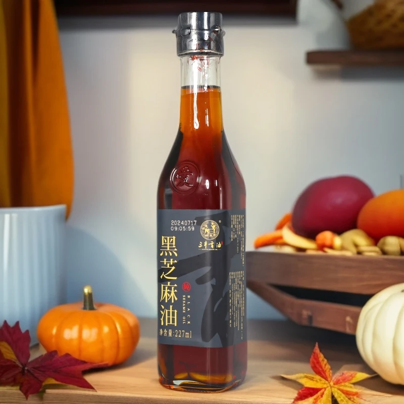 三丰香油包邮山东三丰黑芝麻香油小磨凉拌调味品调味料227ml