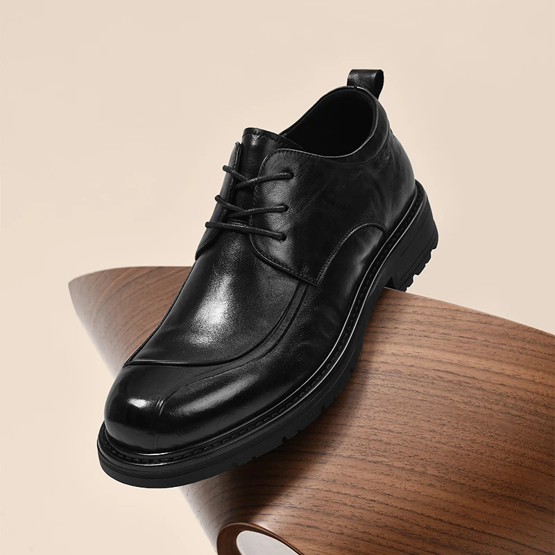 OKKO秋冬新款休闲男皮鞋舒适真皮男鞋男士时尚透气百搭皮鞋8815