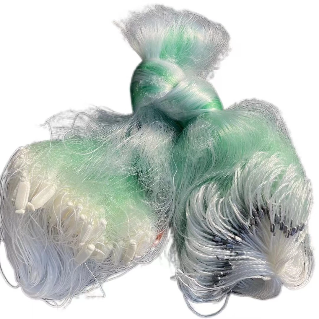 加强丝鱼网加重三层沉网船牌靓丝粘网丝网加粗丝渔网小套捕鱼网