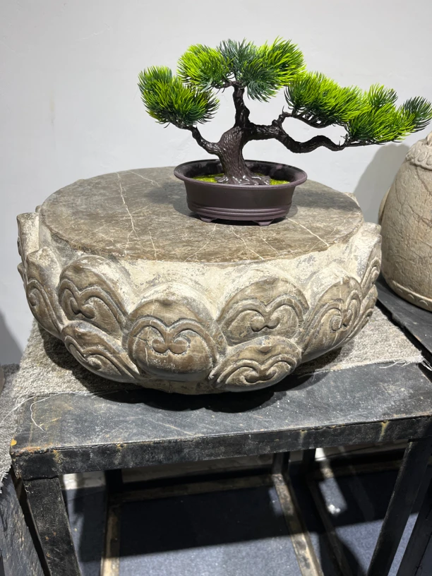 青石莲花底座，不包邮