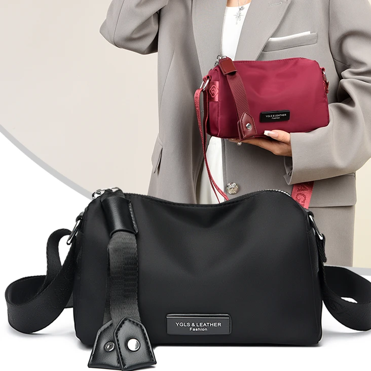 牛津布简约斜挎包2024百搭休闲新款枕头包时尚轻便包包单肩小包包