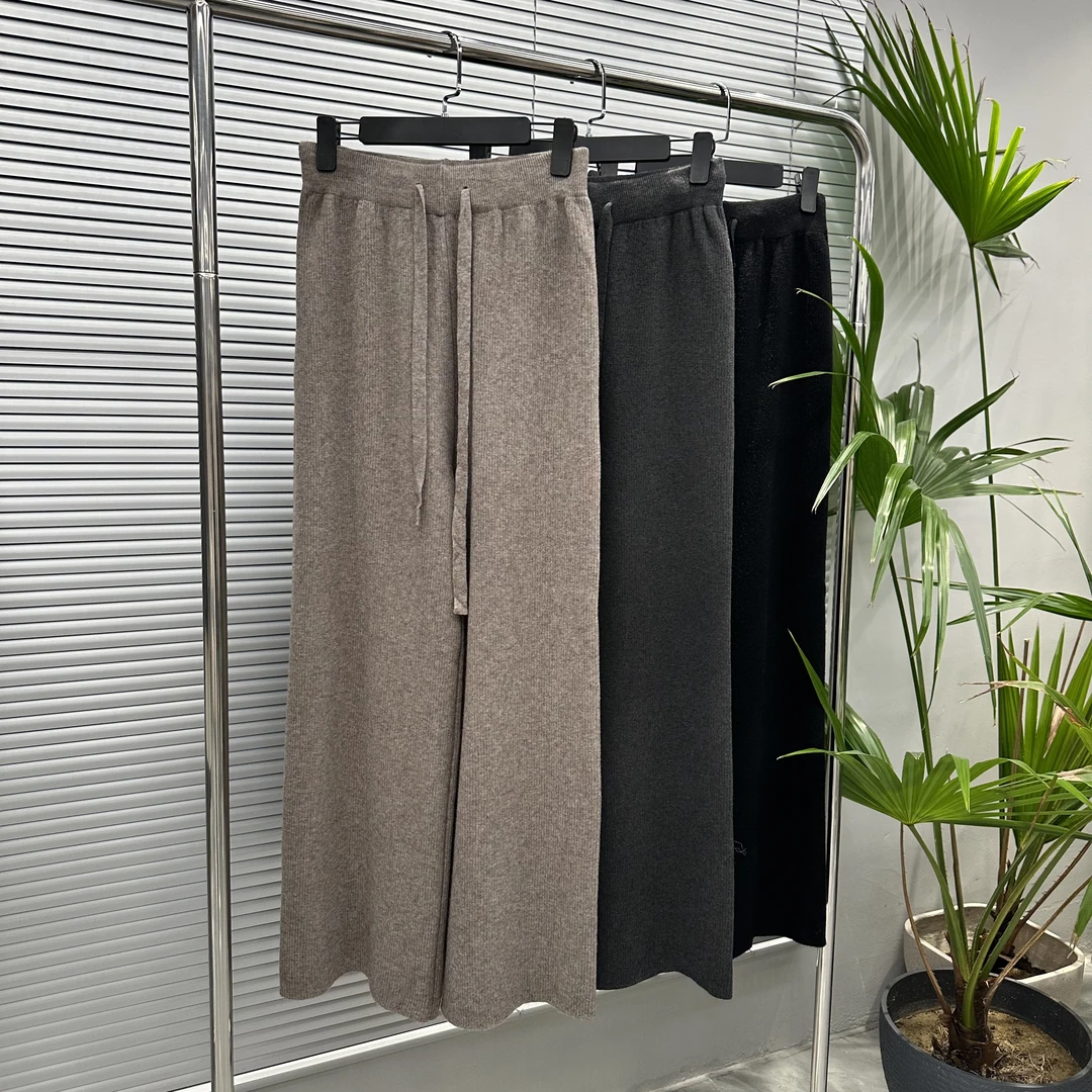 S173-[LONG-NA轻奢严选] 宽松休闲通勤直筒阔腿针织长裤