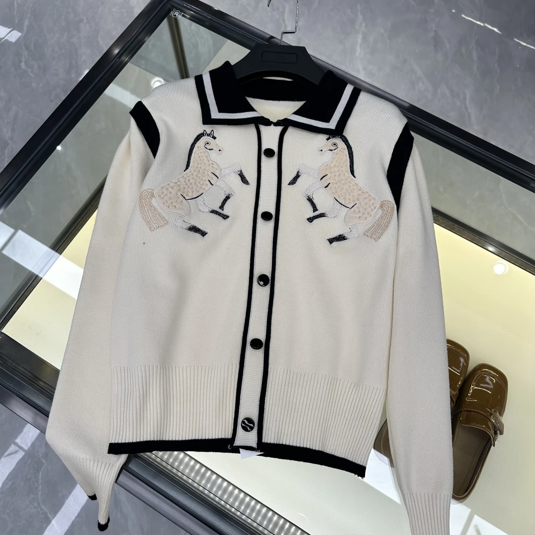 S64-[LONG-NA轻奢严选] 高级感小众撞色复古针织衫