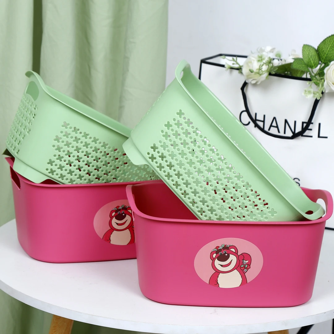 【拍一发二】草莓熊沥水篮高颜值双层果篮洗菜篮大容量两用水果沥水