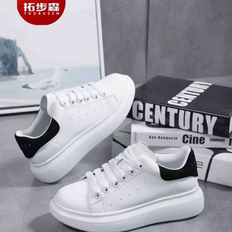 拓步森白色休闲鞋厚底板鞋百搭时尚时尚韩版潮鞋