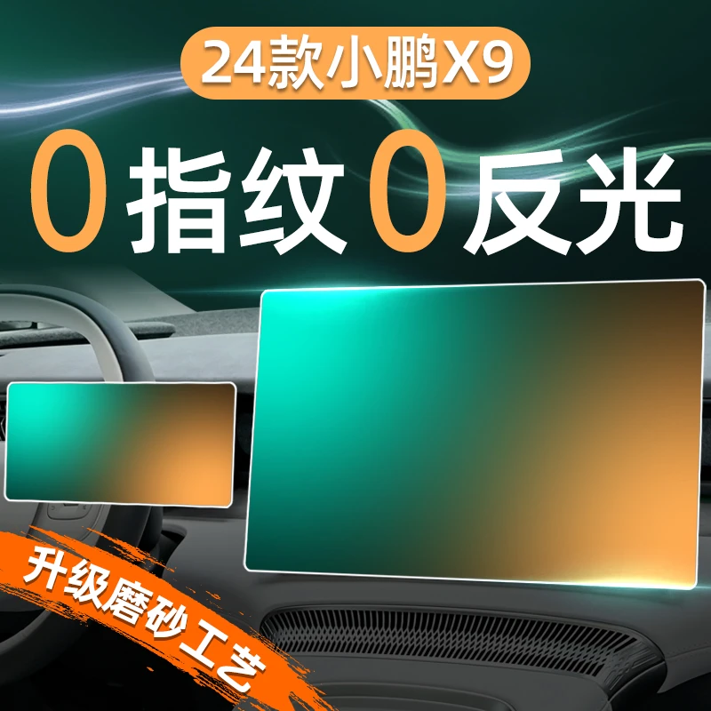 适用于24款小鹏X9屏幕钢化膜导航中控贴膜保护配件改装内饰用品新