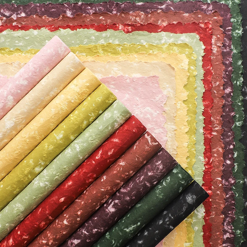 【喜花艺】手撕东巴双色纸50*70CM/4张/40*55CM/5张/包花束包装资材