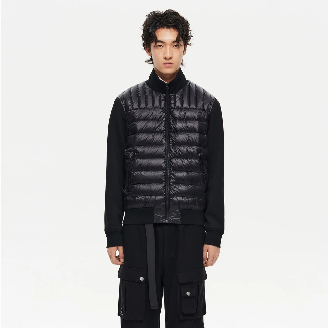 【品牌福利】爱美斯羽绒服男轻薄款白鸭绒保暖短款舒适防风A055501