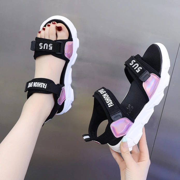 夏季新款女大童凉鞋软底韩版8初中学生12-16岁9大码少女孩沙滩鞋