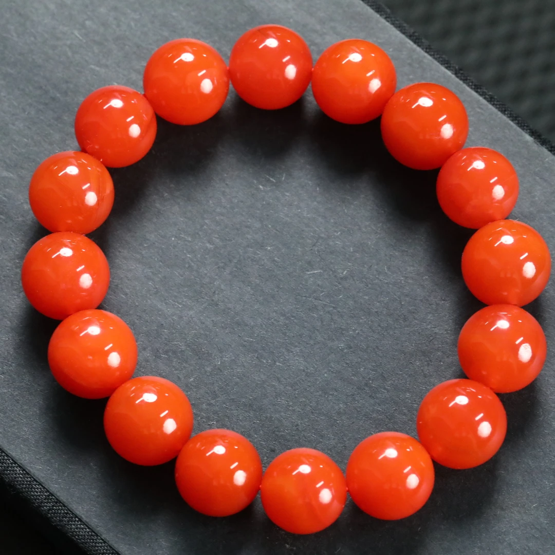 匡式珠宝 高货保山南红手串13mm+BYL-NHY124(多样性发货)