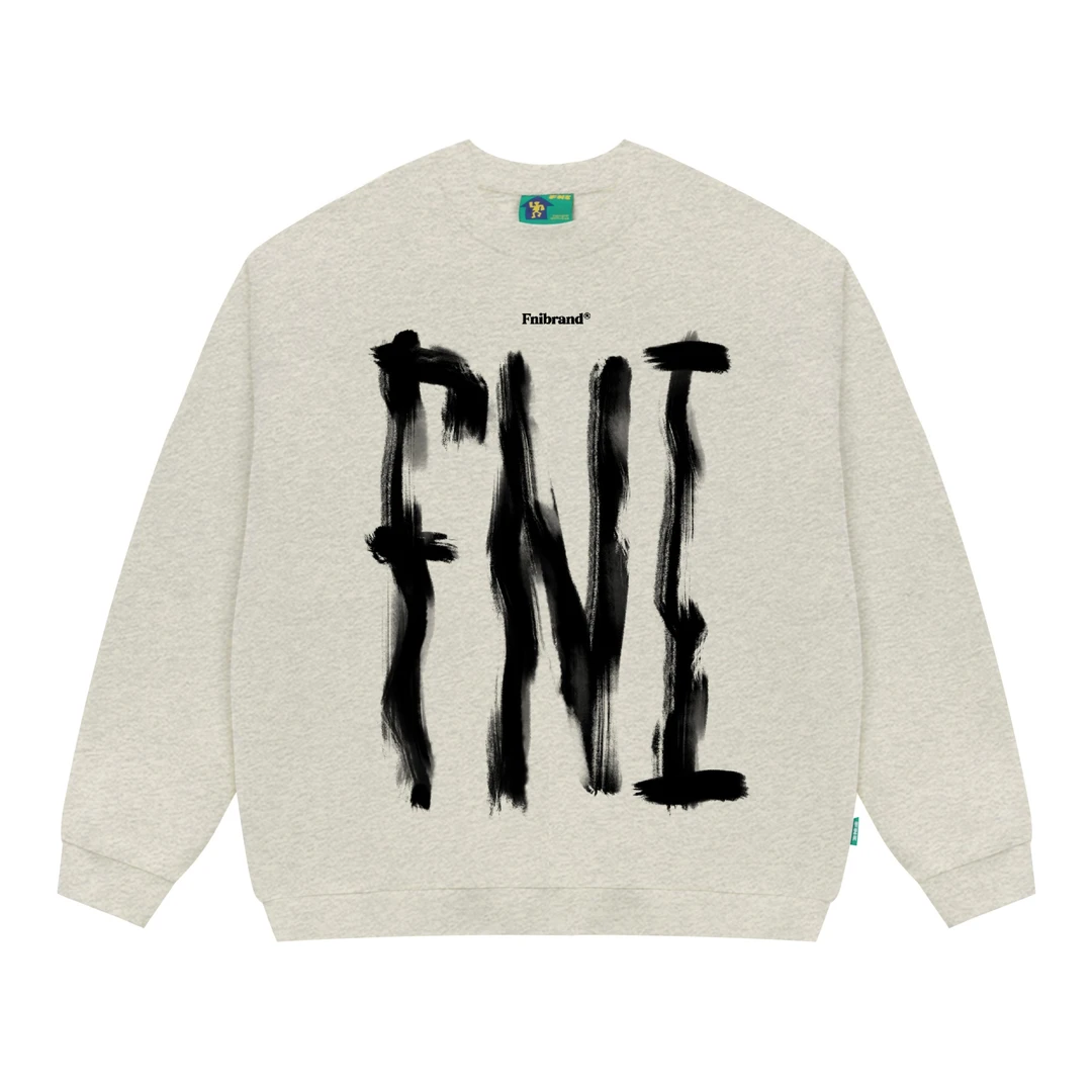 FNI主理人（基础款）男女同款美式加绒圆领卫衣秋冬国潮款早秋上衣