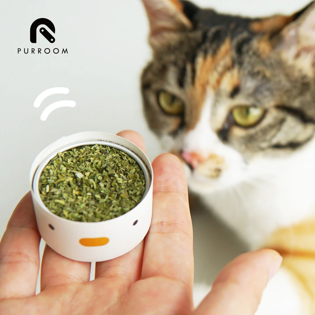 PURROOM猫薄荷粉纯叶化毛营养解压自嗨天然猫咪零食罐装助消化