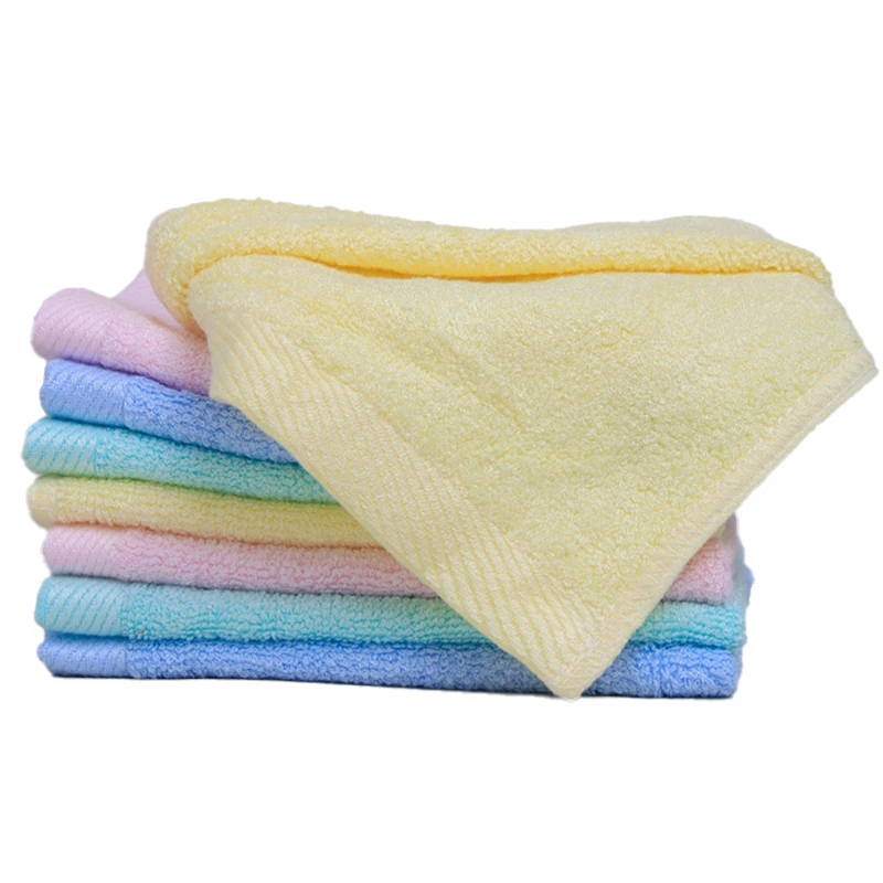 RIRIMEI/日日美竹纤维素色柔软纯色薄款方洗脸毛巾 30x30cm