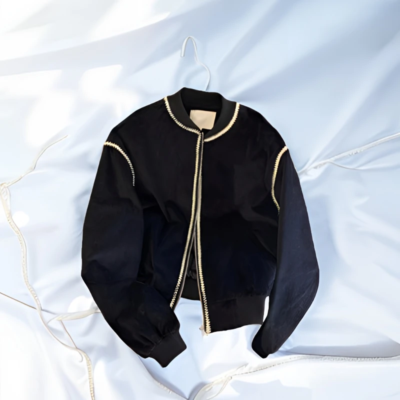 休闲春秋美式痞帅棒球服男女2023潮流新款时尚百搭短款夹克服