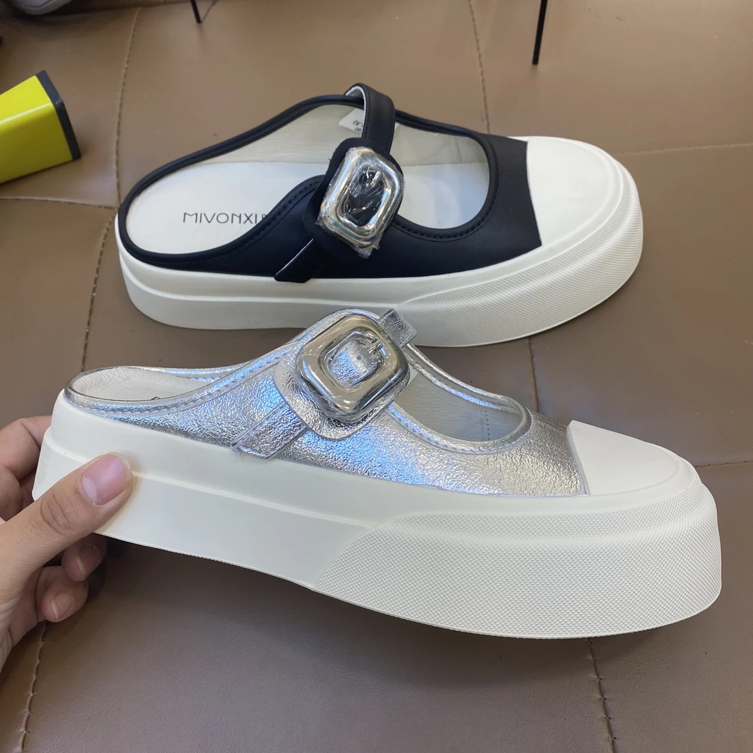 2590时尚休闲夏季厚底包头百搭半托单鞋