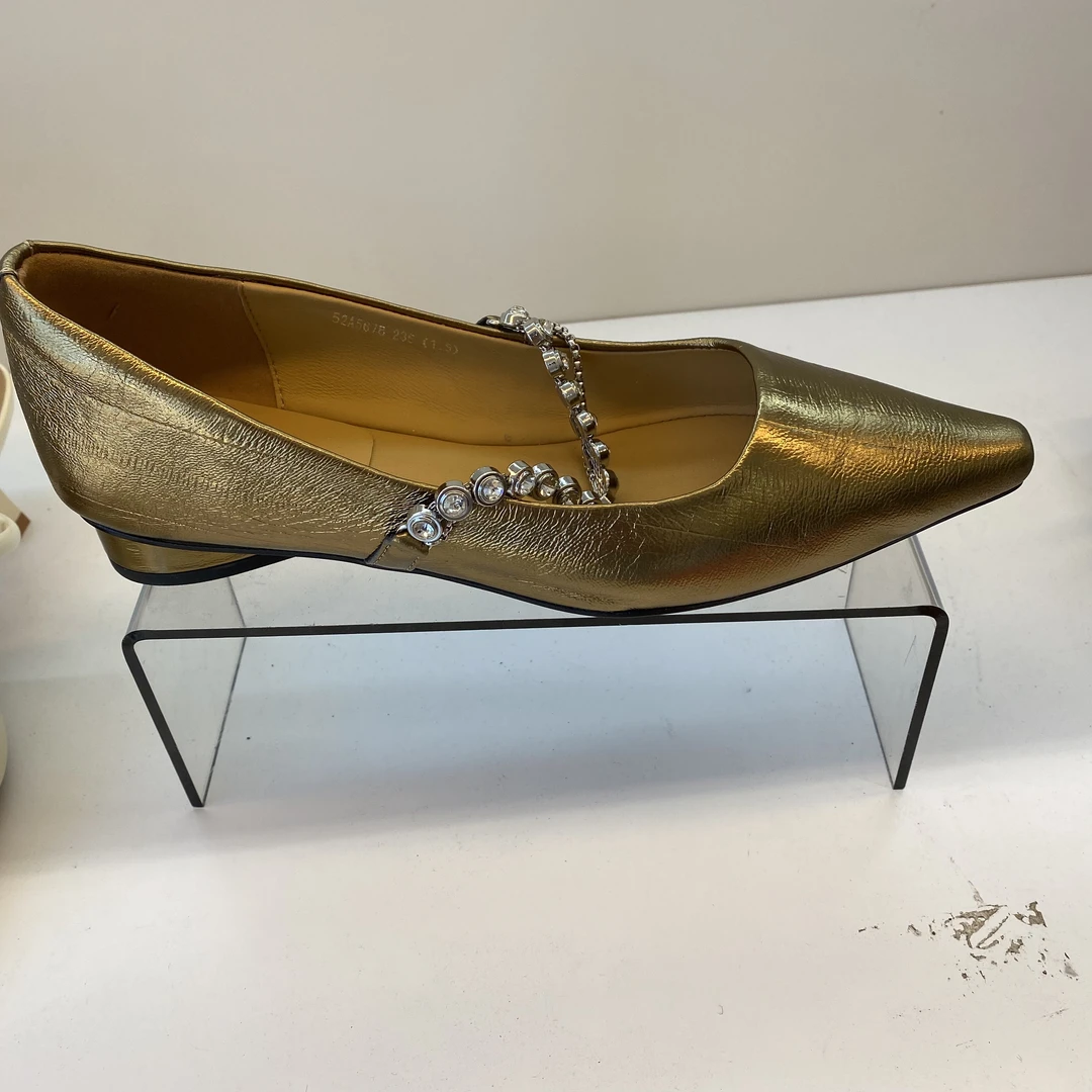 5678尖头女士气质平跟休闲浅口低跟鞋