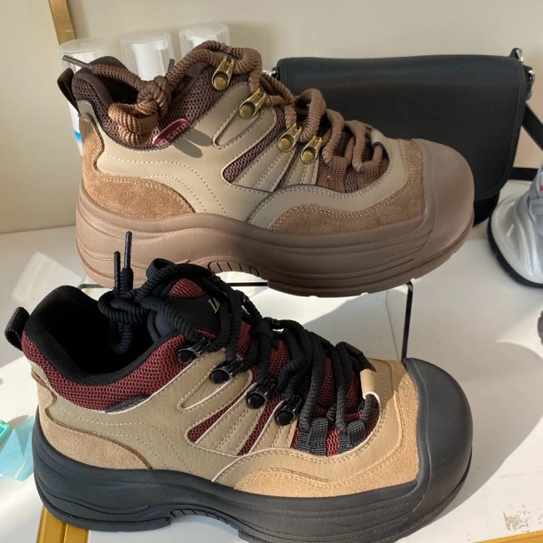 3529尺码小拍大一码女款百搭高帮系带舒适时尚休闲老爹鞋