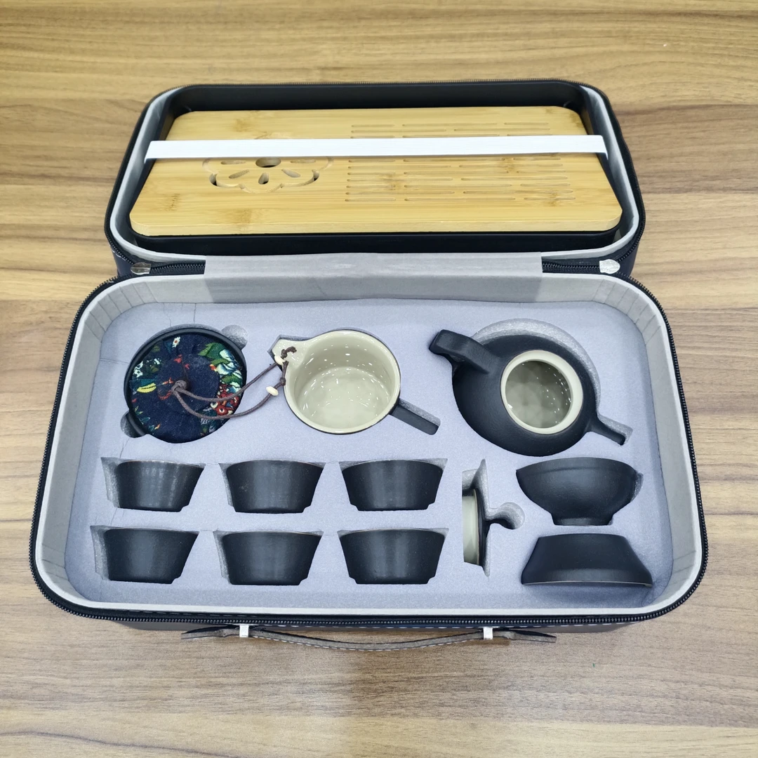 创意复古便携式家用中式小型收纳茶具套装