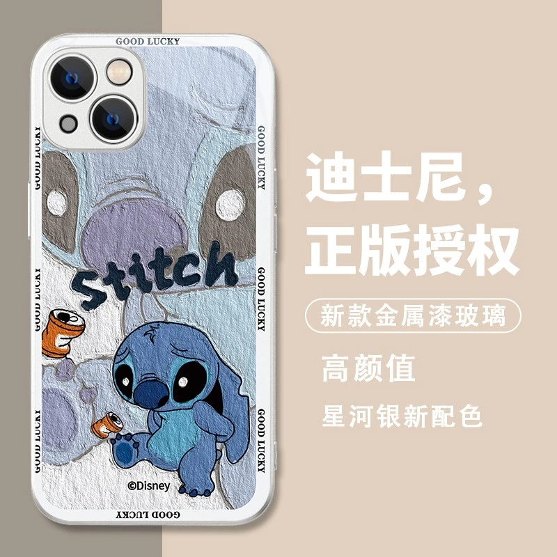 迪士尼苹果13手机壳iphone11pro情侣苹果14pro网红xr史迪仔xs潮牌