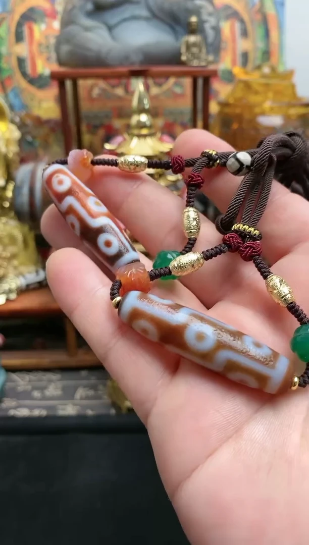 【闪购商品】玛瑙/玉髓项链未镶嵌九眼