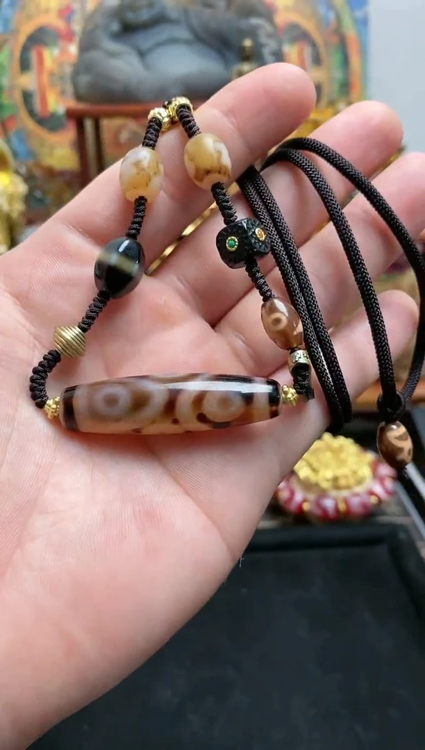 【闪购商品】玛瑙/玉髓项链未镶嵌龙头五眼