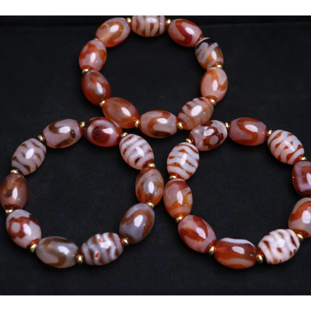 德吉·藏传橘红肉玉化多宝供奉功德手串*多样性发一条