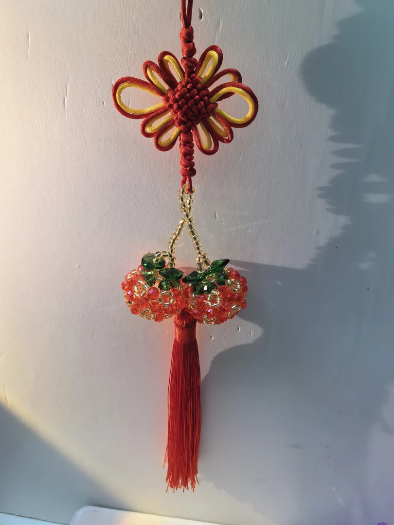 手工编织事事如意车挂