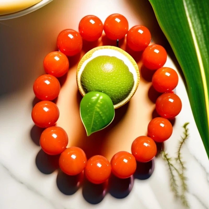 樱桃色，杨柳乡，满肉柿子，冰透百搭手串