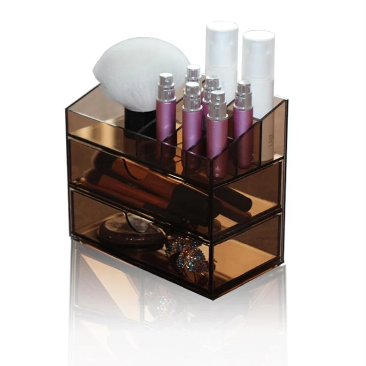 半透明多格大容量防尘亚克力抽屉式创意家用化妆品收纳盒置物架
