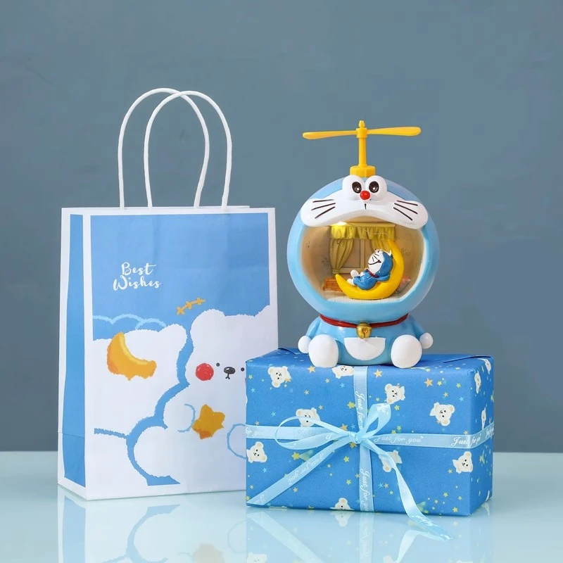 哆啦A梦叮当猫小夜灯存钱罐卧室房间摆件生日礼物送学生女孩实用