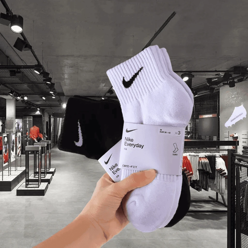 NIKE/耐克袜子男女同款三双装短中长运动篮球袜棉耐磨情侣防汗臭