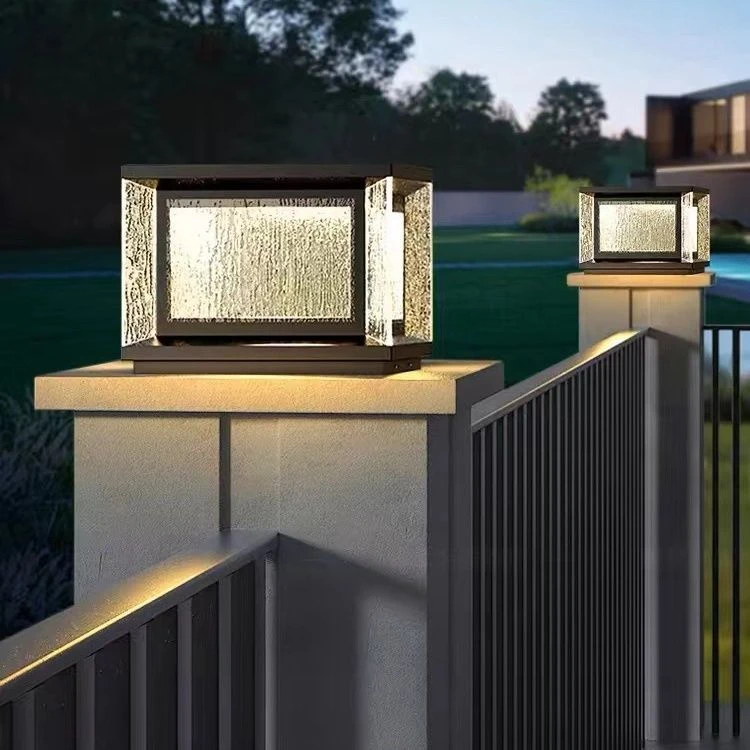 户外别墅大门灯太阳能门柱灯柱头灯庭院柱子灯室外防水院子围墙灯