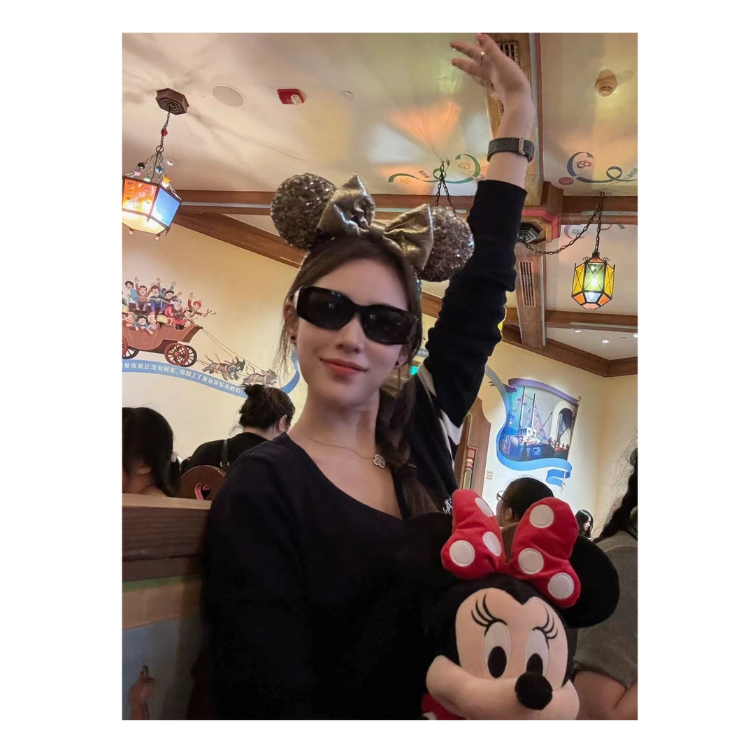 【梓铭】3126~减龄利器～撞色绣花V领女慵懒显瘦毛衣开衫上衣