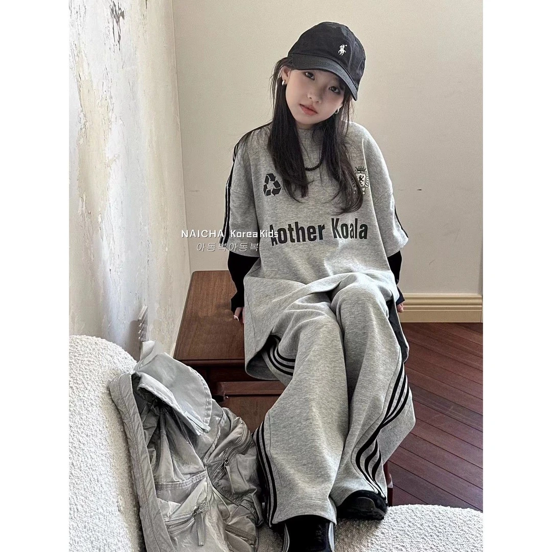 女童秋装卫衣套装中大童2025新款洋气儿童春秋时尚韩版运动两件套