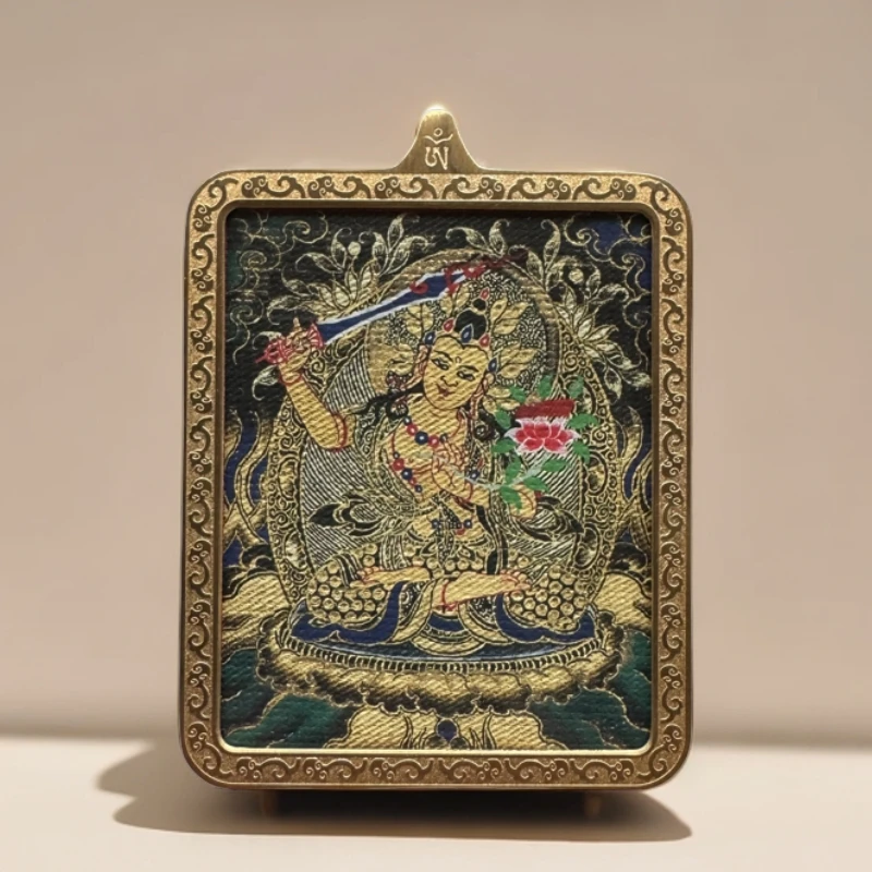 本命佛 文殊菩萨 唐卡 手绘 藏式