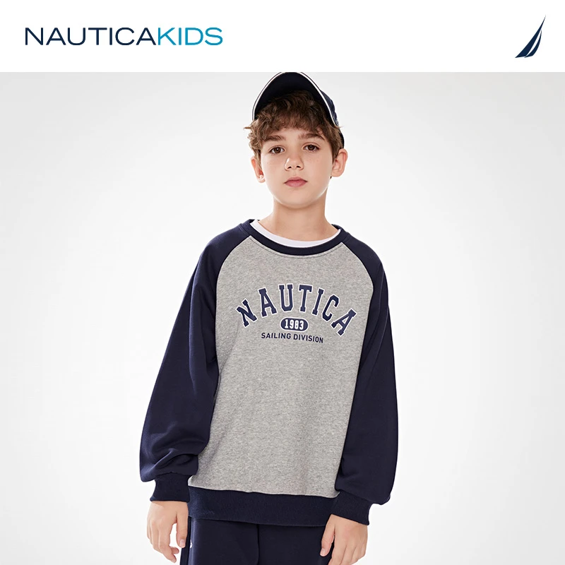 【小璐专属】NAUTICA童装休闲套头圆领卫衣NKF301310