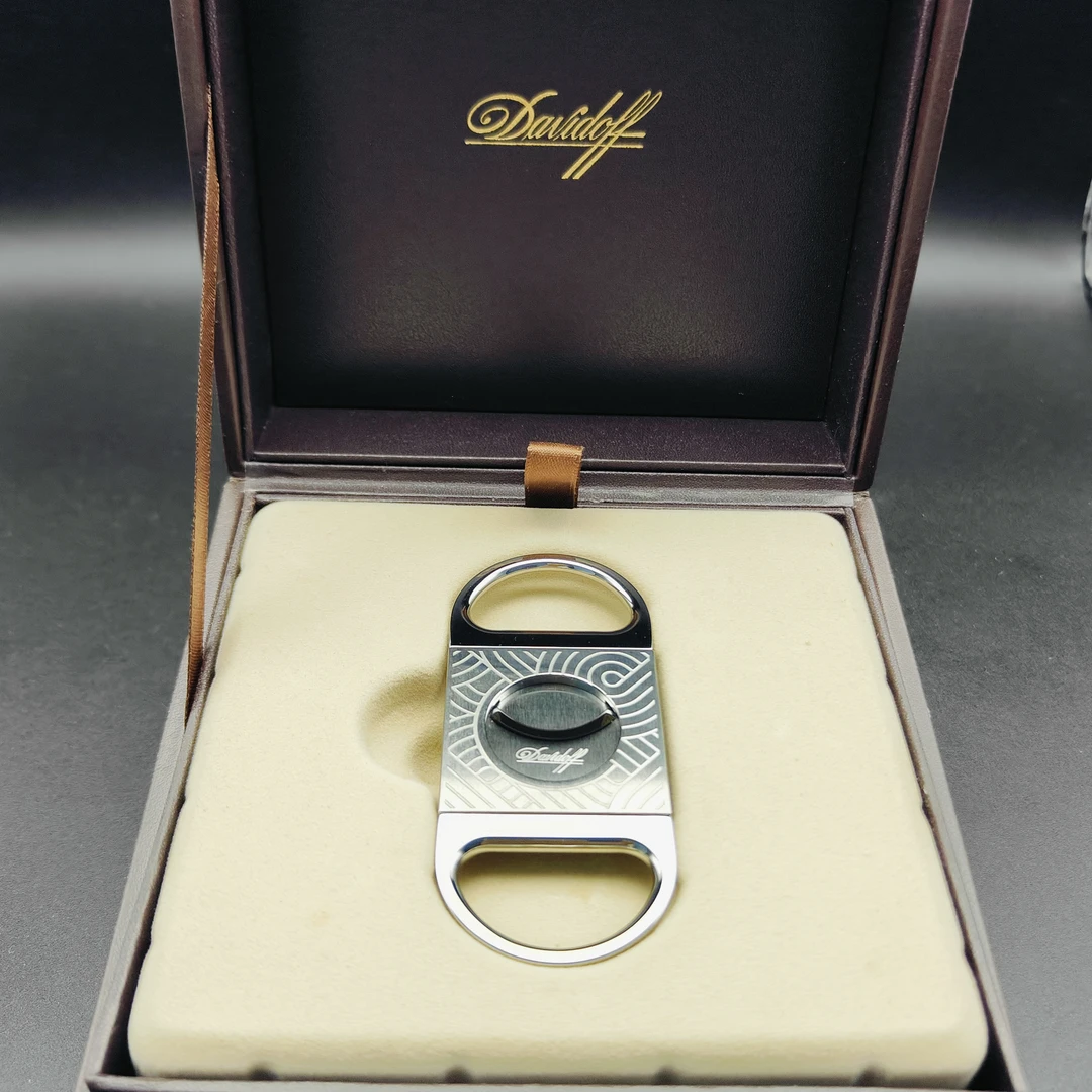 瑞士大卫杜夫不锈钢双刃雪茄剪（银色图腾）