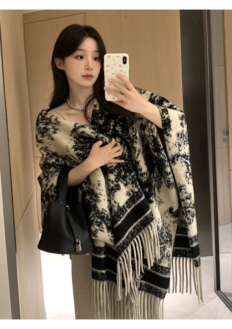 秋冬加厚披肩时尚高级必备款