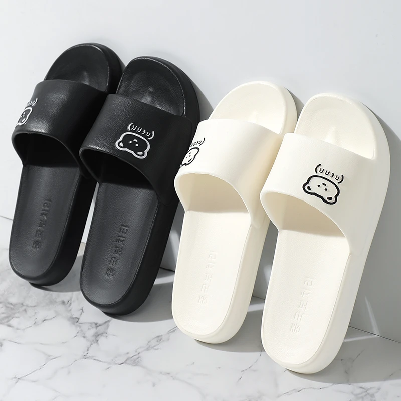 韩版舒适拖鞋女男家用外出软底厚底寝室宿舍防滑浴室简约情侣拖鞋