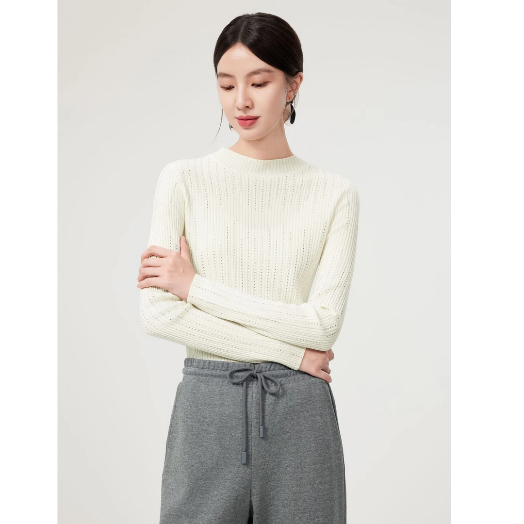 BADINA24年新款绵羊毛针织衫644Q098