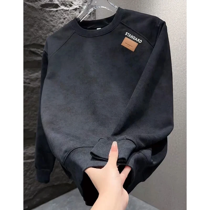 卫衣男款秋冬2025新款韩版百搭长袖加绒加厚保暖扎染设计感上衣男