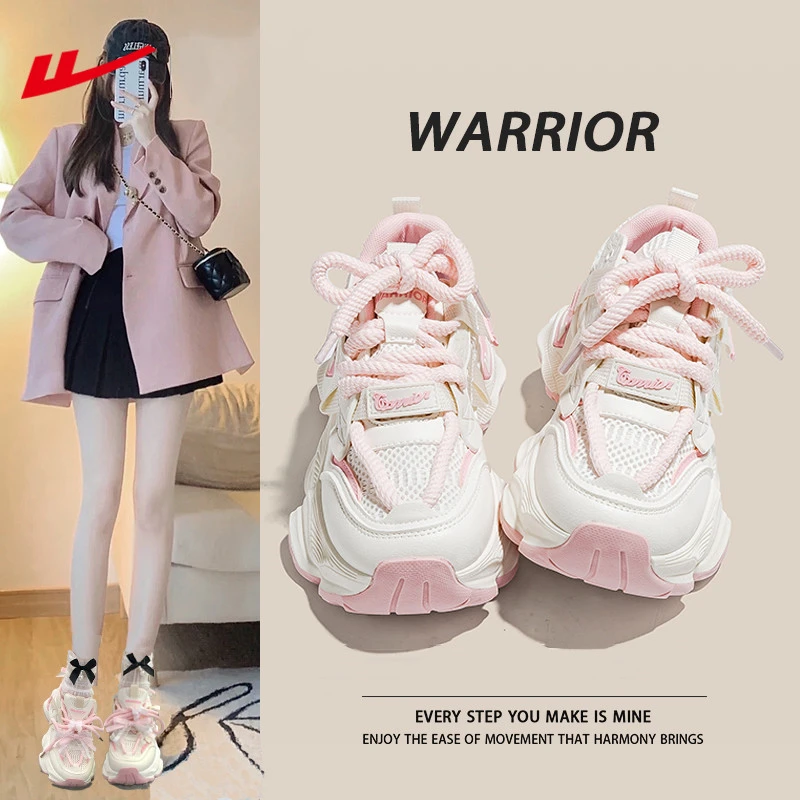 回力新款秋季爆款老爹鞋休闲鞋百搭网红款春秋运动鞋透气增高女鞋