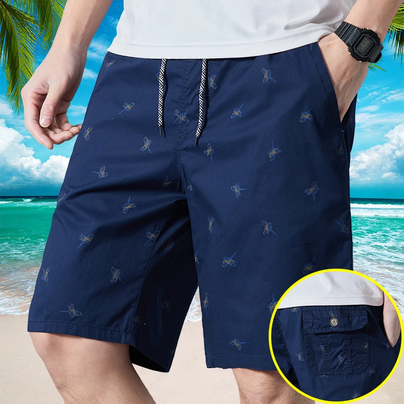 纯棉薄款五分裤夏季外穿宽松大码休闲短裤透气速干大裤衩潮流