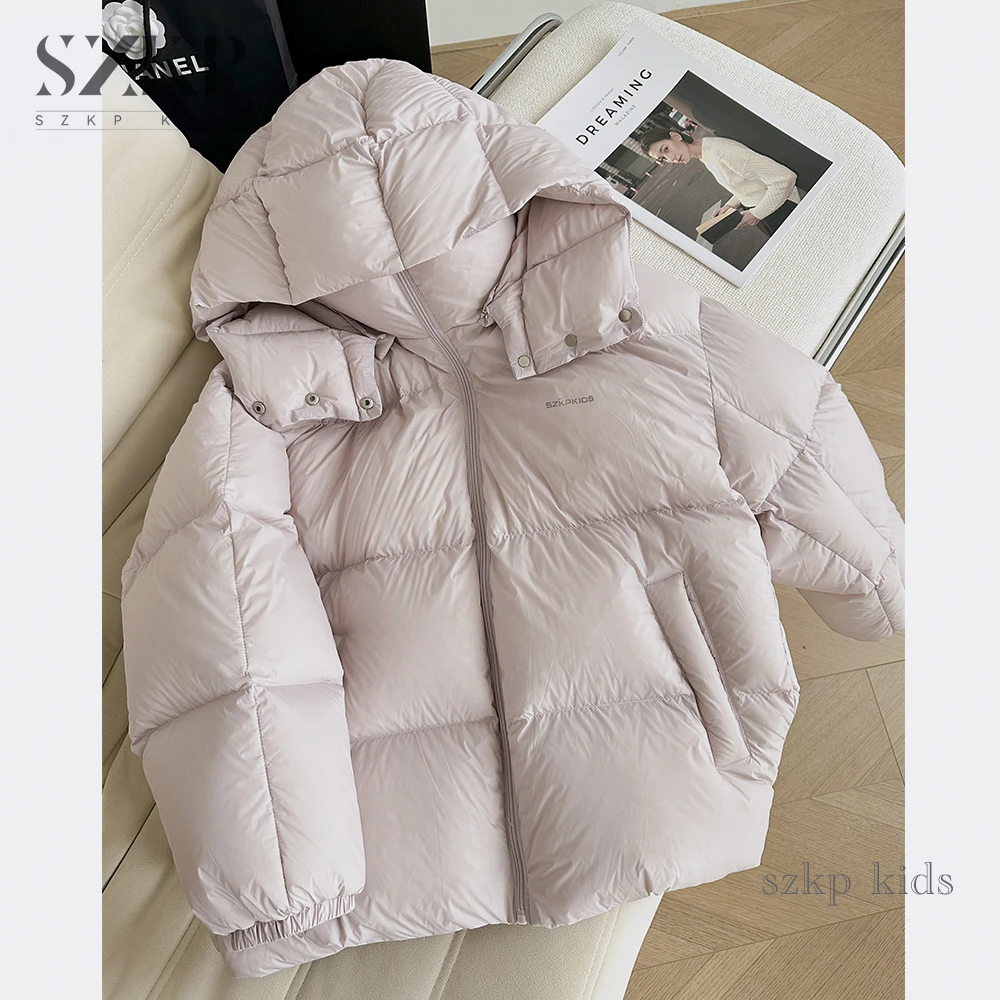 SZKP冬季新款女童装中大童儿童时尚保暖加厚短款羽绒服HAYD444412