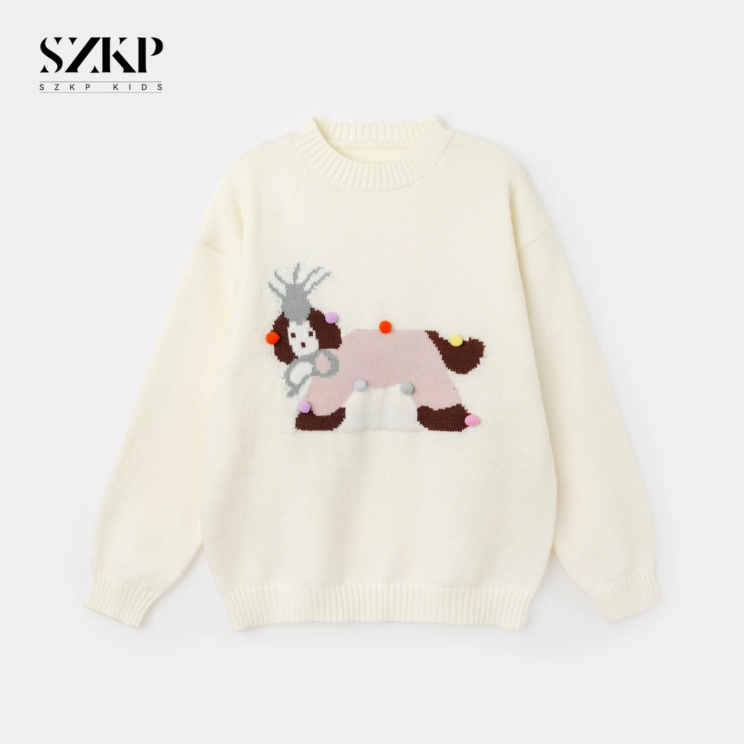 SZKP冬季新款女童装中大童儿童时尚保暖圆领毛衣MFYD444377