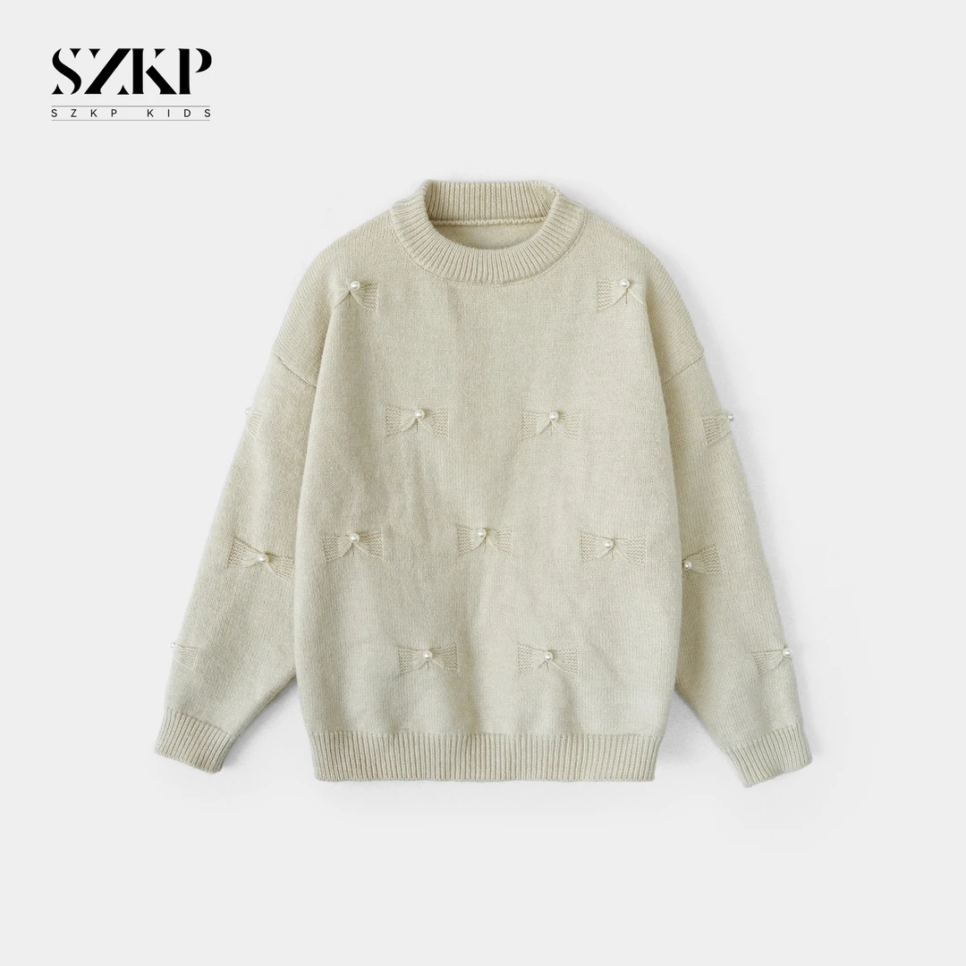 SZKP冬季新款上衣女童装中大童儿童时尚洋气百搭毛衣MFYD443613