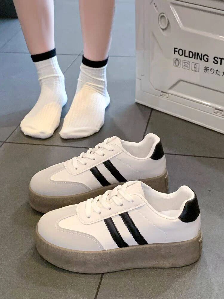 6002小白鞋网面休闲鞋时尚潮款老爹鞋百搭运动鞋贝壳头女鞋