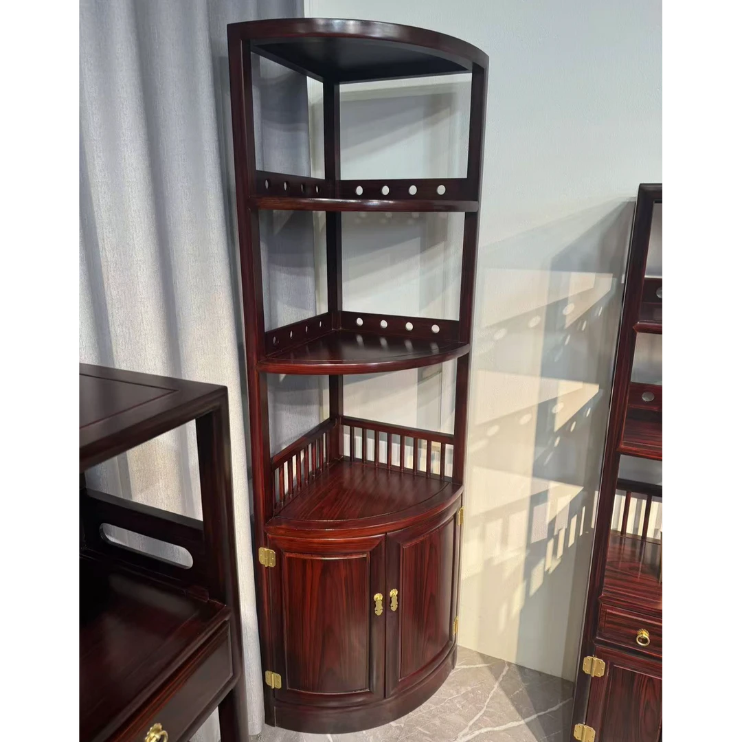 简祥红木 黑酸枝角柜储物柜