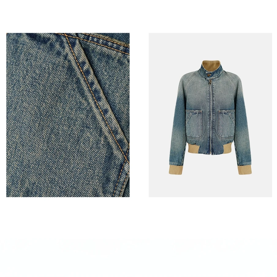 秋冬短款水洗牛仔外套女美式复古潮流休闲上衣 Z3048